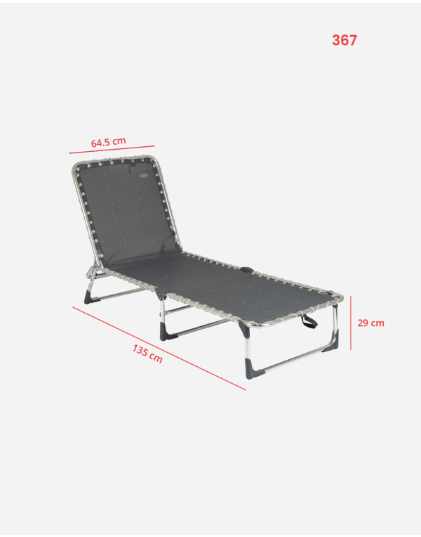 Crespo on sale Air Deluxe AP/363-NAD-80 Campingliege Sonnenliege Dreibein