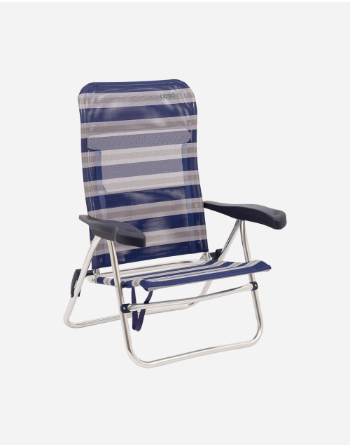 Strandstoel - AL/205 - Blauw gestreept - Horizontaal